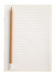 notepad and pencil on a white background notepad and pencil on a white background