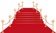 Red carpet on stairs