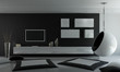 interno 3d black&white