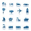 Transportation progress icon set