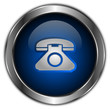 icones boutons téléphone bleu