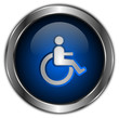 icones boutons handicapé bleu