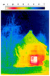 thermal imaging of a detached house and tree
