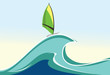 Vektor: Windsurfing illustration Windsurfing illustration