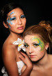 Two girls with a painting