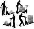 Workers with pallet Workers with pallet