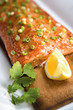Photo: Salmon on a Cedar Plank with Lemon Salmon on a Cedar Plank with Lemon
