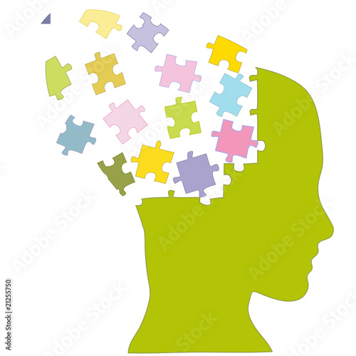 Illustration: puzzle in testa puzzle in testa