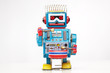 Image : retro robot drummer