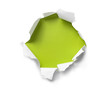 Photo: Breakthrough paper hole Breakthrough paper hole