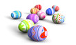 Colorful easter eggs all over the place