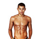 Muscular young guy standing confidently