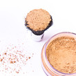 makeup brush and powder