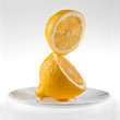 fresh lemon on a white background fresh lemon on a white background