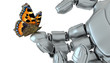 Robot and  butterfly