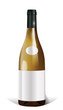bouteille de bourgogne blanc avec étiquette