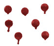 splashes of blood red