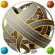 Tangled road skein. Traffic jam. Spherica Tangled road skein. Traffic jam. Spherica
