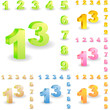 Number icons. Vector set. Number icons. Vector set.