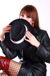 Sexy girl with black hat Sexy girl with black hat