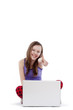 girl showing thumbs up