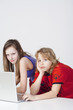 boy and girl with laptop