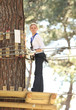 Woman in adventure park