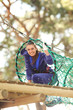 Woman in adventure park