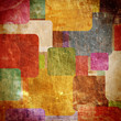 squares on the grunge wall