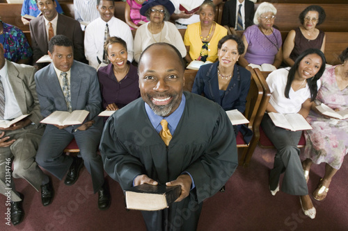 Photo: preacher and congregation portrait high angle view preacher and congregation portrait high angle view