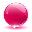 3D crystal, glass sphere