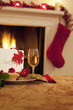"Tartlet, wine and card for Santa"