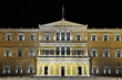 Athen, Parlament von Griechenland bei Nacht