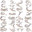 3d ornaments and scrolls vector