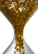 Hourglass with dollars, time is money concept Hourglass with dollars, time is money concept