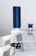 sewing bobbins, shallow depth of field