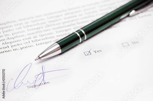 Photo: Document signed Document signed