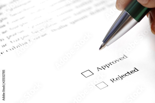 Photo: Approved or rejected? Approved or rejected?