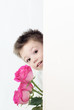 Boy and roses