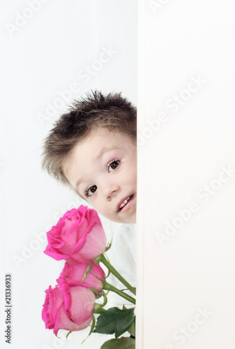 Photo: Boy and roses Boy and roses