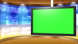 Virtual TV Studio News Set