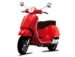 red no name old scooter vector red no name old scooter vector