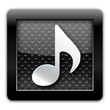 Music metallic icon