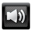 Sound on metallic icon