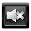 Sound off metallic icon