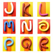Plasticine alphabet  Letters J-R