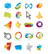 Colorful set of design elements for your business artwork. Colorful set of design elements for your business artwork.