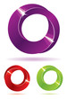 Set of mebius strips. Vector illustration. Set of mebius strips. Vector illustration.