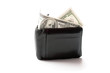Isolated wallet with dollars