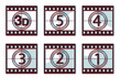Film coundown with 3d effect